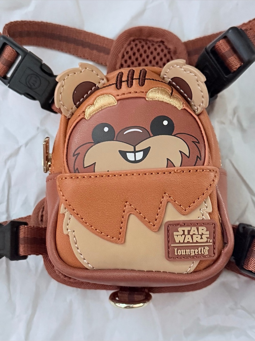 Loungefly Star Wars Ewok Brown & Tan Kids Mini Backpack (Like New)